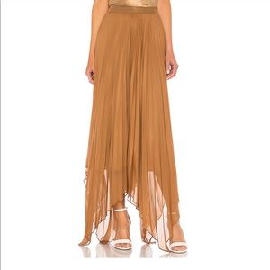 L’Acadamie Vedette midi skirt, gold/bronze